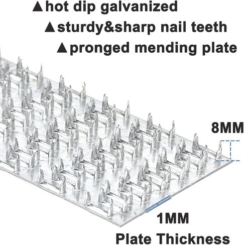 Truss Plates 3x4 Inch Truss Brackets for Wood, 20 Pack Galvanized Mending Plates for Wood Connection, Easy to Use Truss Connectors for Wood-to-Wood Reinforcing in Saudi Arabia