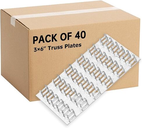 Truss Plates 3x4 Inch Truss Brackets for Wood, 20 Pack Galvanized Mending Plates for Wood Connection, Easy to Use Truss Connectors for Wood-to-Wood Reinforcing in Saudi Arabia