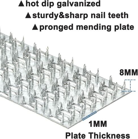 Truss Plates 3x4 Inch Truss Brackets for Wood, 20 Pack Galvanized Mending Plates for Wood Connection, Easy to Use Truss Connectors for Wood-to-Wood Reinforcing in Saudi Arabia