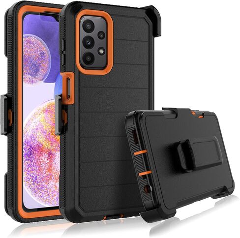Njjex Rugged Case for Samsung Galaxy A23 5G, for Galaxy A23 5G Case with Belt Clip Holster, Built-in Screen Protector Heavy Duty Shockproof Locking Swivel Holster Kickstand Hard Phone Cover [Navy] in Saudi Arabia