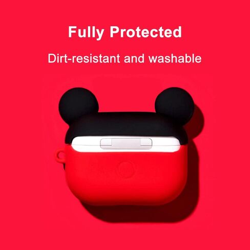 Cute Case Cover Compatible with AirPods Pro 1st&2nd,Funny Unique 3D Soft Silicone Shockproof Protective Skin Case Cover for Airpod Pro 1st&2nd Case-Pink Mouse in Saudi Arabia