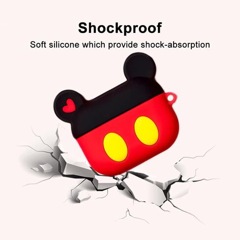 Cute Case Cover Compatible with AirPods Pro 1st&2nd,Funny Unique 3D Soft Silicone Shockproof Protective Skin Case Cover for Airpod Pro 1st&2nd Case-Pink Mouse in Saudi Arabia