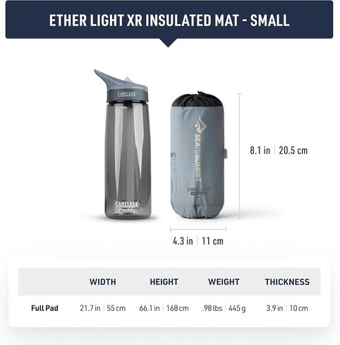 Sea to Summit Ether Light XR Insulated Sleeping Pad, Tapered - Small (66 x 21.5 x 4 inches) in Saudi Arabia