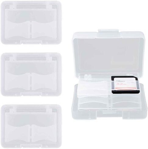 32 Slot light gray Portable SD Card Holder with 4 Individual Clear Plastic Memory Card Cases, Sailcloth Surface SD Card Case, Waterproof and Shockproof SD Card Storage for SD Cards in Saudi Arabia