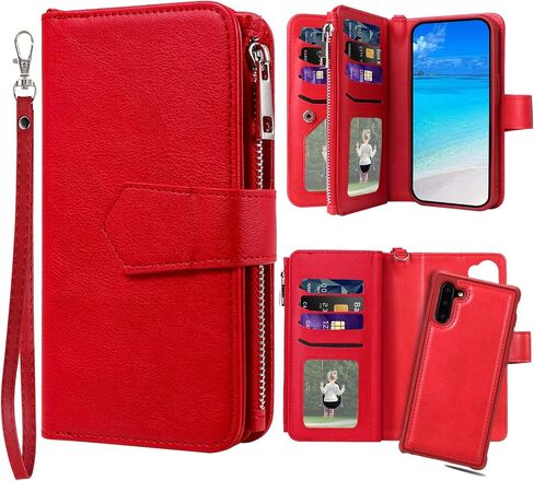 Case for Galaxy Note 10 / Galaxy Note 10 5G, 2 in 1 Magnetic Detachable Shockproof Case, Flip Folio PU Leather Cover with Card Slot for Samsung Galaxy Note 10 / Galaxy Note 10 5G, Black in Saudi Arabia
