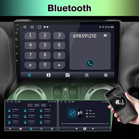 ترقية استريو لراديو السيارة لجيب Wrangler JK 2007-2018 دودج رام أندرويد 13 مع Carplay Android Auto in Kuwait