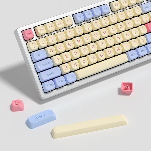 KBDiy Glimmer Doys Keycaps Low Profile Dye-Sublimation PBT Retro Custom Keyboard Keycap,140 Keys Cap Set for Cherry Gateron MX Switches Mechanical Keyboards in Saudi Arabia