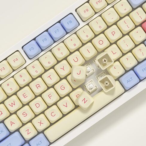 KBDiy Glimmer Doys Keycaps Low Profile Dye-Sublimation PBT Retro Custom Keyboard Keycap,140 Keys Cap Set for Cherry Gateron MX Switches Mechanical Keyboards in Saudi Arabia