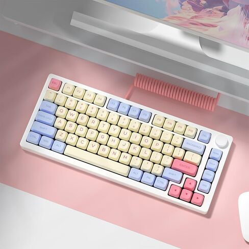 KBDiy Glimmer Doys Keycaps Low Profile Dye-Sublimation PBT Retro Custom Keyboard Keycap,140 Keys Cap Set for Cherry Gateron MX Switches Mechanical Keyboards in Saudi Arabia