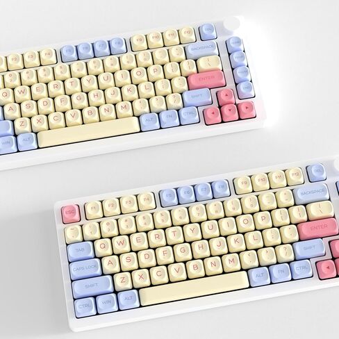 KBDiy Glimmer Doys Keycaps Low Profile Dye-Sublimation PBT Retro Custom Keyboard Keycap,140 Keys Cap Set for Cherry Gateron MX Switches Mechanical Keyboards in Saudi Arabia