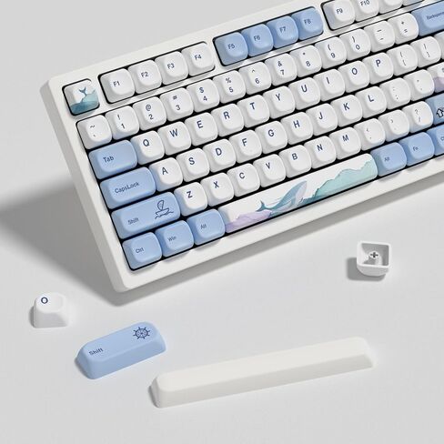 KBDiy Glimmer Doys Keycaps Low Profile Dye-Sublimation PBT Retro Custom Keyboard Keycap,140 Keys Cap Set for Cherry Gateron MX Switches Mechanical Keyboards in Saudi Arabia