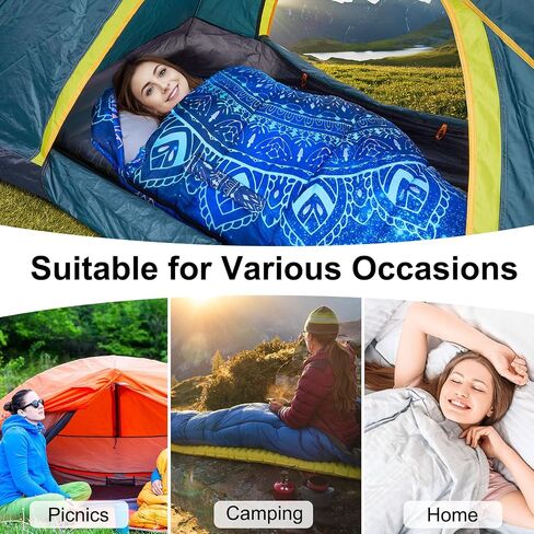 Basumee Sleeping Bags for Adults 3 Season Warm Cool Weather Wearable Camping Sleeping Bag with Compression Bag Portable Backpacking Hiking Camping Essential for Women Men Kids Teens in Saudi Arabia