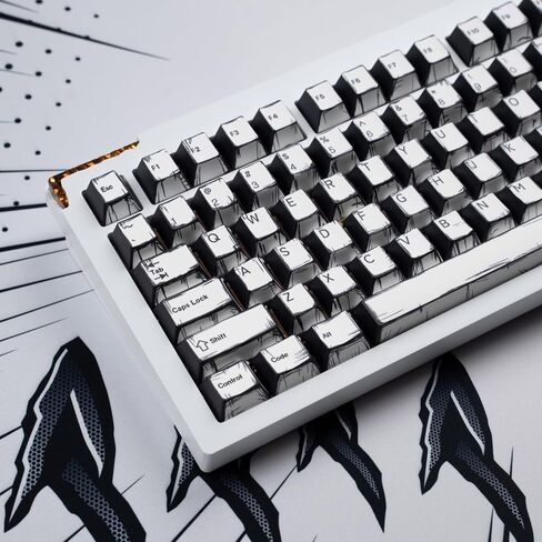 PBT keycaps Manga Syle Keycaps Retro Keycaps 5 Side Dye Sub Keycap Set 141Key 3D Anime Theme keycaps for 60 75 100 Percent Mechanical Keyboard in Saudi Arabia