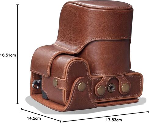 MegaGear MG1960 Ever Ready Genuine Leather Camera Case Compatible with Fujifilm X-S10 - Brown in Saudi Arabia