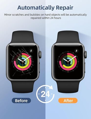 Watbro [8 Pack] Screen Protector for Apple Watch 49mm Ultra 2/1 Anti-Scratch,iWatch Self-Healing Soft TPU,Bubble-Free,HD Clear Soft Watch Film,Touch Sensitive,Ultra-thin for iWatch Accessories in Saudi Arabia