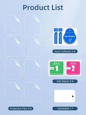 Watbro [8 Pack] Screen Protector for Apple Watch 49mm Ultra 2/1 Anti-Scratch,iWatch Self-Healing Soft TPU,Bubble-Free,HD Clear Soft Watch Film,Touch Sensitive,Ultra-thin for iWatch Accessories in Saudi Arabia