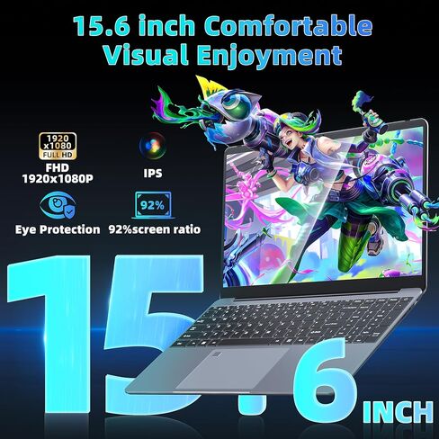 15.6" Laptop in tel Core i5 8279U CPU(4C/8T, Up to 4.10 GHz),16GB DDR4 512GB NVMe SSD Gaming Business Laptop Intel Iris Plus 655 Graphics Windows 11 PC/BT4.2/Backlit KB/Fingerprint (16G+512GB) in Saudi Arabia