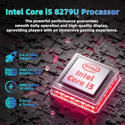15.6" Laptop in tel Core i5 8279U CPU(4C/8T, Up to 4.10 GHz),16GB DDR4 512GB NVMe SSD Gaming Business Laptop Intel Iris Plus 655 Graphics Windows 11 PC/BT4.2/Backlit KB/Fingerprint (16G+512GB) in Saudi Arabia