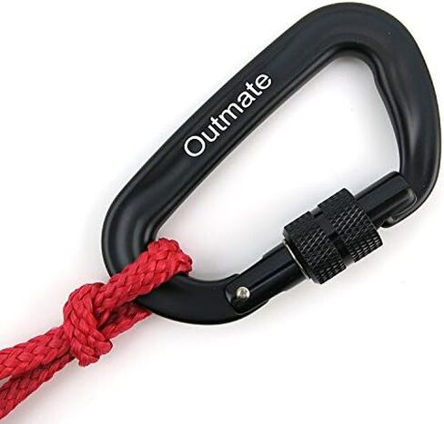 12kN 3.2"x2" Heavy-Duty Carabiner Clips - Durable, Lightweight Aluminum Alloy Carabiners for Hiking, Camping, Keychains, Dog Leashes, Hammocks & More in Kuwait