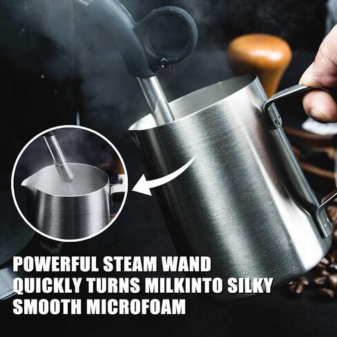 Mirox Espresso Machine 15 Bar ، صانع القهوة مع عصا البخار الحليب ، مطحنة فول مدمجة ، آلة كابتشينو التحرير والسرد مع خزان مياه قابل للإزالة 70 أوقية (قشرة بلاستيكية عالية القوة) in Kuwait