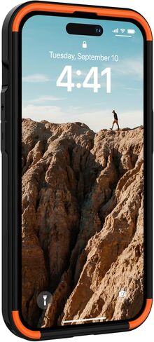 URBAN ARMOR GEAR UAG Designed for iPhone 14 Pro Case Black 6.1" Civilian Built-in Magnet Compatible with MagSafe Charging Sleek Ultra Thin Slim Dropproof Shockproof Protective Cover in Saudi Arabia