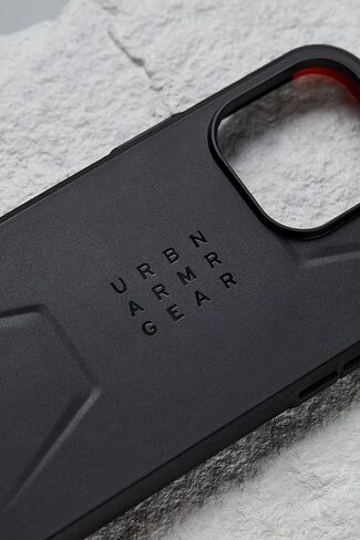 URBAN ARMOR GEAR UAG Designed for iPhone 14 Pro Case Black 6.1" Civilian Built-in Magnet Compatible with MagSafe Charging Sleek Ultra Thin Slim Dropproof Shockproof Protective Cover in Saudi Arabia