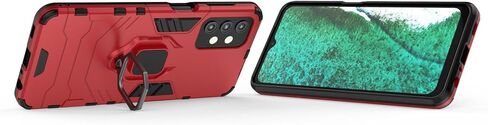علبة مغناطيس لـ Samsung Galaxy M33 5G مقاوم للصدمات مع قبضة ، قذيفة الصدمات الدائرية المعدنية [متوافقة مع تركيب السيارة المغناطيسية] (أحمر) (أحمر) in Kuwait