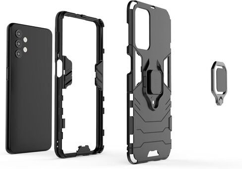 علبة مغناطيس لـ Samsung Galaxy M33 5G مقاوم للصدمات مع قبضة ، قذيفة الصدمات الدائرية المعدنية [متوافقة مع تركيب السيارة المغناطيسية] (أحمر) (أحمر) in Kuwait