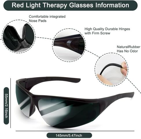 Red Light Therapy Glasses，Tanning Goggles for Eye Protection，IPL Laser Safety Glasses 200nm-2000nm for Laser Hair Removal and Laser Cosmetology Operator in Saudi Arabia