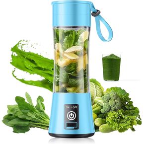 Portable Blender for Smoothies & Shakes - Cordless Personal Size Blender with 6 Blades, 380Ml Juice Cup, Lightweight & Rechargeable, Freshly Squeezed for Picnic/Sprots/Office