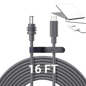 Starlink Mini Cable 5M/16FT - Waterproof Starlink Mini USB C Cable, 18AWG Starlink Mini Power Cable, Works with 100W+ PD Source, Essential Starlink Mini Accessories