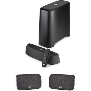 Polk Audio MagniFi Mini AX Sound Bar with Wireless Subwoofer Bundle | Includes SR2 Wireless Surround Speakers