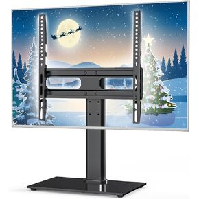 ANTONIA Universal TV Stand Mount, Adjustable TV Stand with Cable Management for 26-55 Inch TVs, Holds Up to 99 LBS, 3 Height Adjustability, Max VESA 400x400mm - Great for Home Entertainment