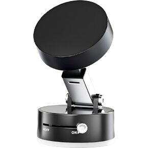 Vacuum Magnetic Phone Holder Upgrade Suction Cup Phone Mount Portable Retractable Double-Sided Used for All Smartphone Car/Home/Office/Gym/Travel (Black)