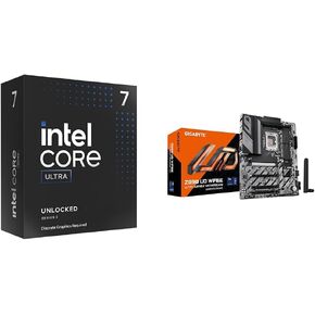 Intel Ultra 7 Desktop Processor 265KF - 20 cores (8P+12E) & GIGABYTE Z890 AORUS Elite WIFI7 ICE Intel Core Ultra (Series 2) LGA 1851 Motherboard, ATX, DDR5, 3X M.2, PCIe 5.0,WIFI7,2.5GbE LAN,EZ-Latch