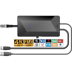 TV Antenna Amplifier, 25dB High Gain Signal Booster for Digital TV Antenna Indoor Outdoor, Low Noise and Clears Up Pixelated Amplifier, Adjustable Reception Range, USB Cable Power Supply