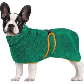 Glittme Dog Bathrobe, Super Soft Dog Robe Quick Drying Dog Towels for Drying Dogs Large, Adjustable Dog Robes for After Bath, and Dog Dryer for Dog, Puppy, XXL, Pink