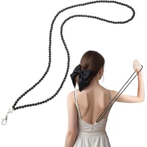 Lnngub Zipper Puller Helper, Dress Zipper Helper Long Beaded Dress Zipper Pull Helper Zipper Helper Pull for Dresses Dress Zipper Helper for Dress Boots Clothes Zipper (25.59 Inch)(White)