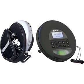KLIM Nomad CD Player Walkman with Long-Lasting Battery + Portable CD Player Case, Waterproof Carrying Case