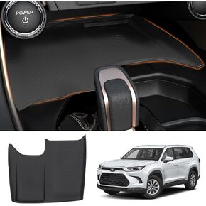 Wireless Charging Anti-Slip Mat for Grand Highlander, Black Silicone Protective Pad Phone Charger Pad for 2024 2025 Grand Highlander Center Console Interior Accessories