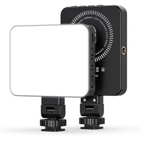 VRIG Magnetic Selfie Light with Cold Shoe Mount & 1/4" Screw Hole, 128 LED Beads, 3000K-6500K Tri-Colour Temperature, Fill-Light for Live Broadcast/Video Conference/Portrait/Selfie, FD-128