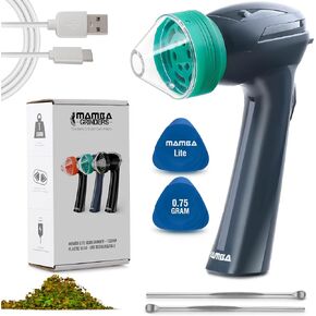 Mamba Lite 0.75g Green All-Plastic Head USB Electric Herb Grinder with Color Box. Small Portable Herbal Machine & Spice Mill for the Kitchen