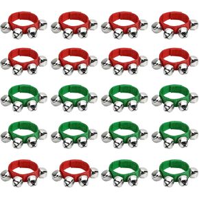 6 قطع من أدوات أجراس جلجل من YoleShy، أجراس المعصم وأجراس جلجل يدوية، سوار جرس جلجل لأجراس الموسيقى، هدايا حفلات قرع أجراس الكاحل، جرس جلجل عيد الميلاد (أحمر وأخضر) in Kuwait