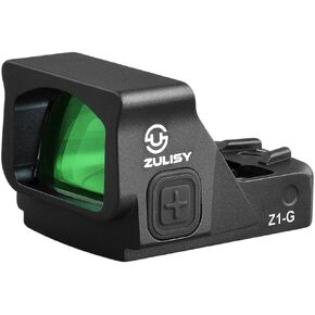 Z1-G 4 MOA Micro Green Dot Sight, for RMS RMSc 407K Footprint Compact Pistol Mount, Shake Awake 1x22mm Mini Open Reflex Sight, 1 Click 1 MOA