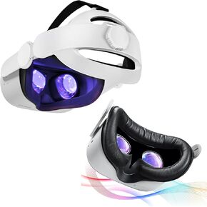 Head Strap & Face Pad & Face Cover Cushion Replacement for Oculus Quest 2