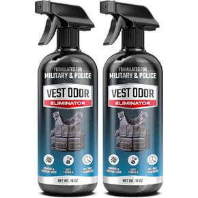 Fortivo Vest Remover Remover-تقنية جزيء امتصاص الرائحة لمعدات الشرطة ، وملحقات إنفاذ القانون والمعدات التكتيكية-رائحة طازجة غير سامة وخالية من البقايا ، طازجة طويلة الأمد-2 عبوة