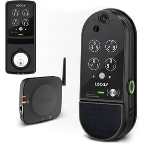 Lockly Vision and Model 7S Smart Lock, Fingerprint Door Lock with Camera, PIN Genie Keypad, App Remote Control, Video Doorbell Front Door and Side Door Combo, Easy Installation, No Monthly Fee