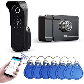 Smart Fingerprint Door Lock, IPX5 Weatherproof, Keyless Entry, TT Lock App Control