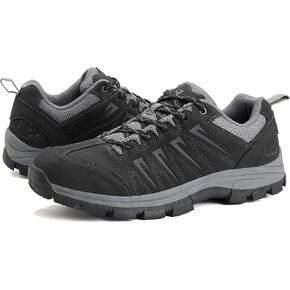 OL OUTJET LEGEND Men's Waterproof Hiking Shoes Leather Comfortable Lightweight Anti-Slip Outdoor Walking Work Sneakers