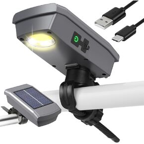 Solar/USB-C Rechargeable Grill Light for Blackstone Weber Grills, 360° Rotatable Automatic On/Off LED BBQ Light,Heat-Resistant Grill Lights for Outdoor Grill,Grilling Accessories Gifts for Men
